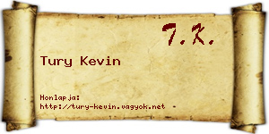 Tury Kevin névjegykártya